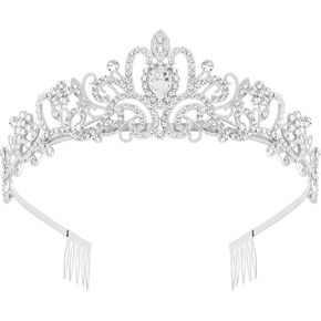 Gold Baroque Queen Crown and Tiaras for Women Birthday Princess Crowns for Girls Diamond Crystal Rhinestone Mermaid Tiara Halloween Cosplay Costumes Headband for Bride Bridal Wedding Party Prom Hair Accessories