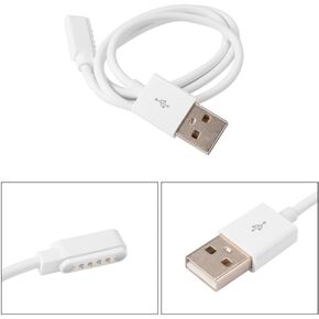 Charging Cable for Smart Watch, ZEERKEER 4 Pins Magnetic Suction USB Fast Charging Cable for Bluetooth Smartwatches & GPS Tracker