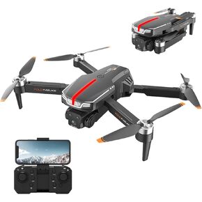Drone with Camera 1080p HD,Brushless motor and 90° Electric Adjustable Lens with LED Lights, Dual Cameras, Altitude Hold Quadcopter for Beginners&Adults with Carry Case,a good choice as a present