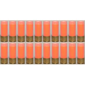 ST Action Pro Pack Of 20 Inert 12 GA 12GA Gauge Shotgun Orange Safety Trainer Cartridge Dummy Ammunition Ammo Shell Rounds with Brass Case