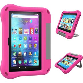 All-New 8 Plus Tablet case for Kids,Compatible 2024/2022 Tablet 8 Case,Not for iPad/Samsung/Onn/Andriod Tab - Auorld Shockproof Case Cover with Handle Stand for 8 inch Tablet-Pink