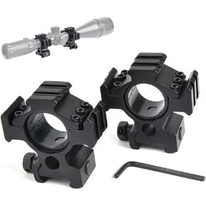 BESTSIGHT Scope Ring 1inch&30mm Scope Mount High Profile Multi Picatinny Weaver Rail Scope Mount kit【2 pcs】