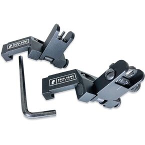 45 Degree Offset Flip Up Iron Sights | American Company | Spring Loaded | Rapid Transition Front & Rear Iron Sights | Back Up Sights | BUIS for Picatinny Rail and Weaver Rails