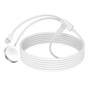 for Apple Watch Charger, iPhone and Watch Charger 2 in 1 USB C Charger Cord iWatch Charger Magnetic Fast Charging Compatible for Apple Watch Series Ultra/10/9/8/7/6/SE2/5&iPhone 16 15 Charging Cable