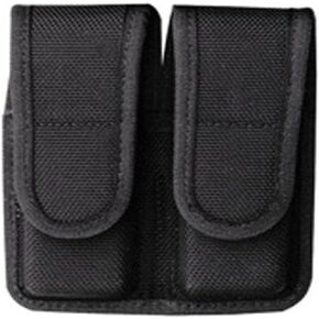 Bianchi Accumold 7302 Black Double Magazine Pouch (Size 1 Stacked Hidden Snap)