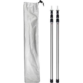 TENPLAY 6061 Aluminum Adjustable Tarp Poles Canopy Poles,Awning Poles,37.4"-90.6",3Sections,Set of 2,1.1LBS/1kg,Lightweight,Portable,Replacement,Backpacking,Camping,Hiking,Outdoor,Shelter,Hammock