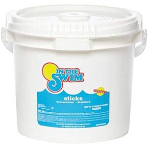 In The Swim 4 Inch Chlorine Sticks for Sanitizing Swimming Pools - Individually Wrapped, Slow Dissolving, Stabilized Chlorine Sanitizer - 90% Available Chlorine, 99% Trichlor - 25 Pounds