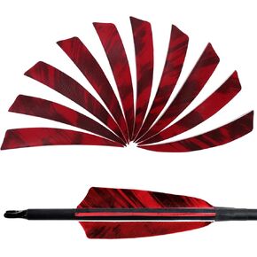 36pcs 4-Inch Shield Cut Natural Feathers Arrow Real Turkey Fletchings Archery Right Wing Vanes Arrow Turkey Fletches for Hunting and Shooting