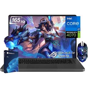 كمبيوتر محمول ASUS ROG Zephyrus G16 للألعاب مقاس 16 بوصة FHD+ IPS 165 هرتز (100% sRGB) Intel 10-core i7-13620H، GeForce RTX4070 8GB Graphic، 32GB RAM، 1TB PCIe Gen4 SSD، Wi-Fi 6، Windows 11 Pro، Backlit KB، Eclipse رمادي