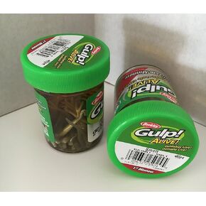 Gulp Bait 1 INCH Smelt Minnow 2 jar Bundle Berkley gulp Alive Perch Minnows ice Fishing Bait Panfish Minnows