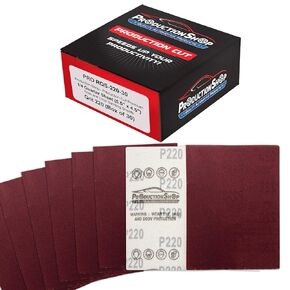 Premium Red 60 Grit 1/4 Sheet Size Red Sanding Sheets, Box of 20 - Hook & Loop Backing Sandpaper, Coarse-Cut Abrasive - Fits Palm Sanders, Hand Sanding Blocks - Woodworking, Auto Paint