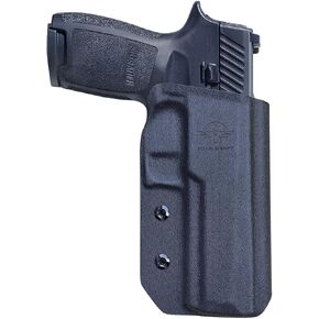 P320 Holster OWB Kydex Holster Custom Fit: Sig Sauer P320 Carry / P320 Full Pistol - Outside Waistband Carry / 1.5-2 Inch Belt Clip - Adj. Width Height Retention Cant, Entrance Widened