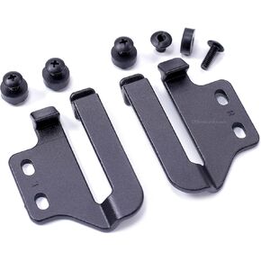 HolsterSmith Holster Belt Clips - SpeedEase Design - USA Made - Black - (with Mounting Hardware) - (1 Pair)