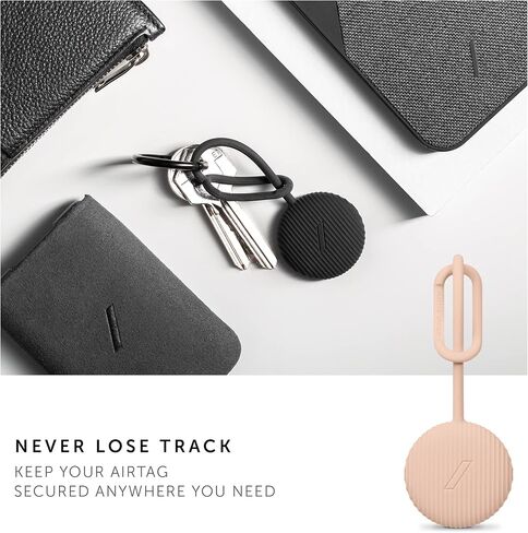 Native Union Curve Silicone Case for AirTag – Crafted with Liquid Silicone – Slim & Thin but Super Protective – Never Lose Track with Loop-and-Lock Design (Black) in Saudi Arabia