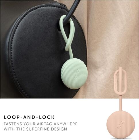 Native Union Curve Silicone Case for AirTag – Crafted with Liquid Silicone – Slim & Thin but Super Protective – Never Lose Track with Loop-and-Lock Design (Black) in Saudi Arabia