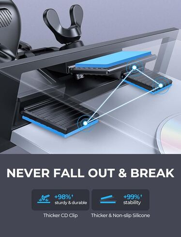 حامل هاتف AINOPE CD للسيارة، حامل هاتف خلوي قوي للغاية، حامل هاتف عالمي بفتحة CD، حامل هاتف من السيليكون لحماية CD، حامل هاتف للسيارة يناسب iPhone 15 Pro Max Plus Samsung جميع الهواتف in Kuwait