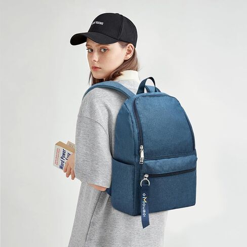 حقيبة ظهر OMOUBOI كاجوال Daypacks Superbreak حقيبة ظهر للكمبيوتر المحمول مقاس 14 بوصة للنساء والرجال تناسب الأعمال السياحية (أسود) in Kuwait
