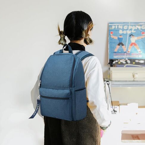 حقيبة ظهر OMOUBOI كاجوال Daypacks Superbreak حقيبة ظهر للكمبيوتر المحمول مقاس 14 بوصة للنساء والرجال تناسب الأعمال السياحية (أسود) in Kuwait
