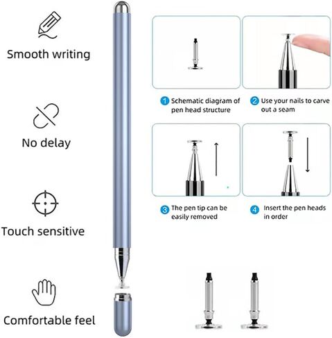 2Pcs Stylus Pen for Samsung Galaxy Tab A7/A8/A8plus/A9/A9Plus,S Pen Compatible with iOS/Android/Windows and Other Series of Capacitive Screen Digital Devices (Black) in Kuwait