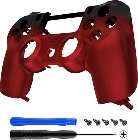 غطاء أمامي ذو قبضة ناعمة باللون الأحمر الظلي الشديد، متوافق مع وحدة تحكم ps4 JDM-001 JDM-011 JDM-020 - وحدة التحكم غير متضمنة in Saudi Arabia