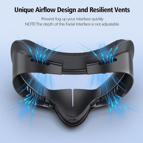 Facial Interface Compatible Accessories with Meta Quest 3S: Face Cover Pad for Oculus Quest 3S - Sweat-Proof PU Leather Face Cushion - Light-Blocking Nose Pad for VR Headset in Saudi Arabia