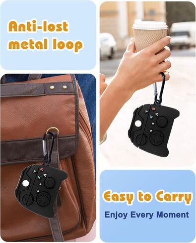 Boaretiu لـ Airpods 4 Case 2024 لطيف كارتون Kawaii - غطاء تصميم سيليكون ناعم ثلاثي الأبعاد مضحك مع حلقة تسلق ومجموعة منظف ممتعة، غلاف رائع أنيق للأولاد والبنات والمراهقات والنساء لقرون الهواء 4، لعبة خضراء in Kuwait