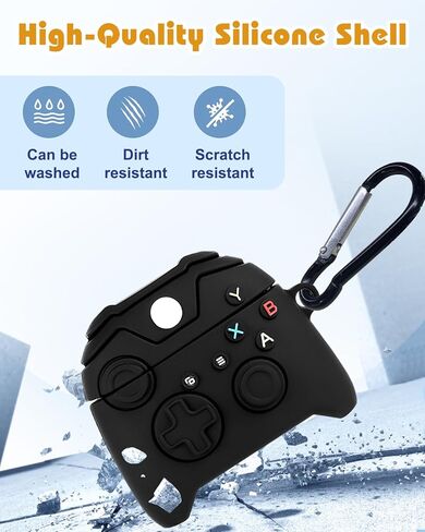 Boaretiu لـ Airpods 4 Case 2024 لطيف كارتون Kawaii - غطاء تصميم سيليكون ناعم ثلاثي الأبعاد مضحك مع حلقة تسلق ومجموعة منظف ممتعة، غلاف رائع أنيق للأولاد والبنات والمراهقات والنساء لقرون الهواء 4، لعبة خضراء in Kuwait