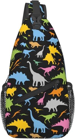 Dinosaur Sling Backpack Chest Bag Crossbody Shoulder Bag Gym Cycling Travel Hiking Daypack For Men Women in Saudi Arabia
