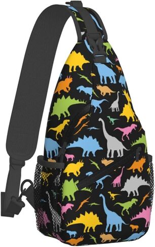 Dinosaur Sling Backpack Chest Bag Crossbody Shoulder Bag Gym Cycling Travel Hiking Daypack For Men Women in Saudi Arabia