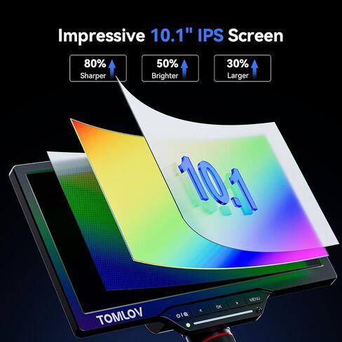 TOMLOV DM202 Max مجهر رقمي 1500x، مجهر عملة مع أضواء، مجهر لحام HDMI 25 ميجابكسل للبالغين، مجهر LCD مع شاشة، Microsocpe لإصلاح الإلكترونيات، متوافق مع الكمبيوتر/التلفزيون، 32 جيجابايت in Kuwait