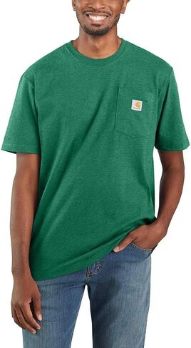 Carhartt Men's Loose Fit Heavyweight Short-Sleeve Pocket T-Shirt, Brown, 4X-Large/Tall in Saudi Arabia