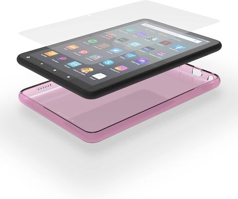 Made for Amazon Clear Case & Glass Screen Protector, for Fire 7 Tablet (2022 Release) | Blue in Kuwait
