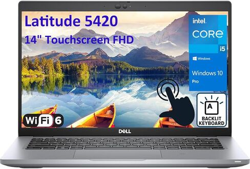 Dell Latitude 14 5420 14" Touchscreen FHD Business Laptop Computer, Intel i5-1145G7 (Beat i7-1065G7), 64GB DDR4 RAM, 1TB PCIe SSD, WiFi 6, Bluetooth, Backlit Keyboard, Windows 10 Pro in Saudi Arabia