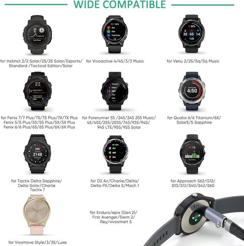 محول شحن من النوع C لساعة Garmin 90 درجة، شاحن Ankky من سبائك الألومنيوم متوافق مع Garmin Fenix ​​7/7S/7X/6S/6/6X/5S/5/5X، Instinct 1/2/2S/Tide/Tactical، Forerunner، و المزيد من السلسلة in Kuwait