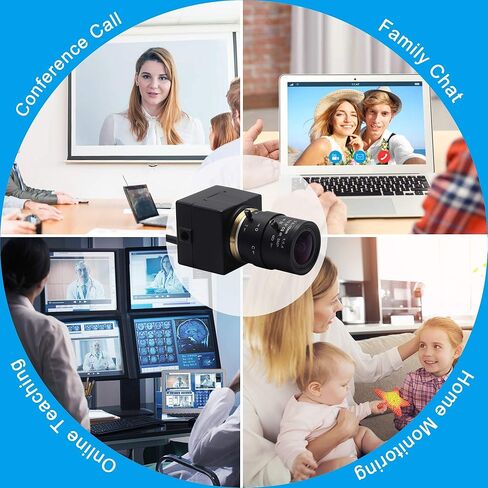 كاميرا USB زاوية واسعة 2.8-12 مم عدسة متغيرة البعد البؤري كاميرا USB كاميرا ويب 100 إطار في الثانية لمؤتمر الفيديو كاميرا ويب 2 ميجابكسل 1080 بكسل لنظام التشغيل Linux/Windows/Android، التوصيل والتشغيل تدعم كاميرا الويب OPENCV in Kuwait