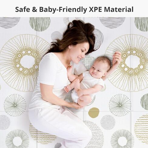 Foldable Baby Play Mat - PIGLOG 50X50 Waterproof Playpen Mat for Babies and Toddlers Kids, Safe Foam Playmat for Tummy Time, Reversible Playmats, Portable Baby Floor Mat for Infant, Dragonfly in Kuwait