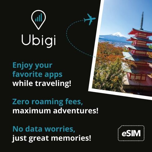 Travel Data Plan Japan- Prepaid International eSIM Card 50 GB Internet Data in 5G/4G/LTE (Data tethering Allowed) for Unlocked iPhone and Android. No Extra Charge or Roaming fees. Easy to use. in Saudi Arabia