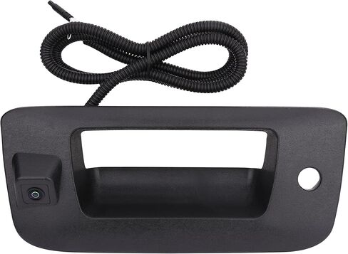 Tailgate Car Backup Rear View Camera Handle Trim Bezel - Compatible with Ford Truck Vehicles - 2004-2014 F150, 2008-2016 F250, F350, F450, F550 Super Duty - Black Tail Gate Rear Door Handle in Saudi Arabia