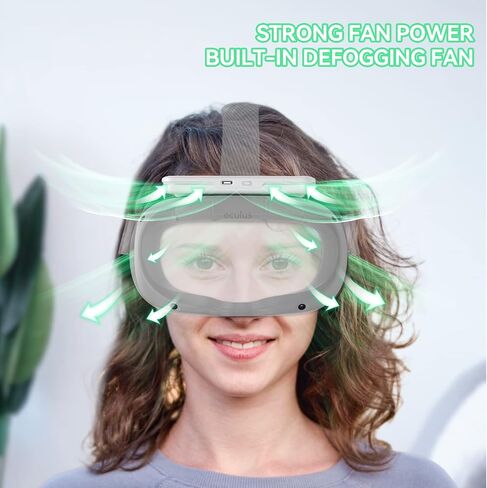 HiBloks Facial Interface for Meta Quest 3S Accessories, Breathable Ice Silk Cotton Face Cover Pad Compatible with Oculus Quest 3S, Comfortable, Soft and Air-Circulation Design in Saudi Arabia