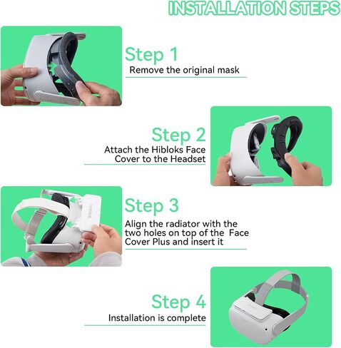 HiBloks Facial Interface for Meta Quest 3S Accessories, Breathable Ice Silk Cotton Face Cover Pad Compatible with Oculus Quest 3S, Comfortable, Soft and Air-Circulation Design in Saudi Arabia