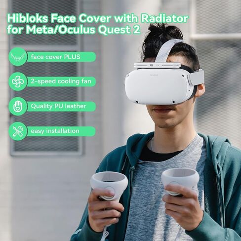 HiBloks Facial Interface for Meta Quest 3S Accessories, Breathable Ice Silk Cotton Face Cover Pad Compatible with Oculus Quest 3S, Comfortable, Soft and Air-Circulation Design in Saudi Arabia