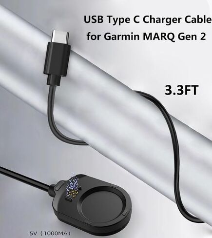 Watch Charging Compatible with Garmin MARQ 2 Watch, 3.3FT Replacement USB Type C Watch Charging Dock Cable, Compatible with Garmin MARQ Athlete/Adventurer/Captain/Golfer/Aviator in Saudi Arabia