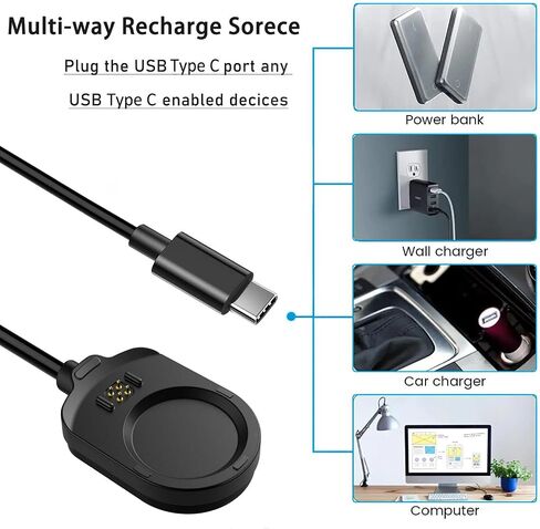 Watch Charging Compatible with Garmin MARQ 2 Watch, 3.3FT Replacement USB Type C Watch Charging Dock Cable, Compatible with Garmin MARQ Athlete/Adventurer/Captain/Golfer/Aviator in Saudi Arabia