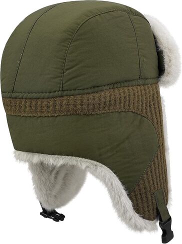Clakllie فو الفراء الصياد قبعة دافئة الإسكيمو قبعة الروسية جندي القبعات للجنسين سماعات الأذن قبعة مع حزام الذقن الشتاء قبعة الثلوج in Saudi Arabia
