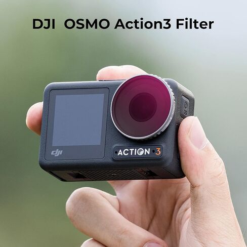 K&F Concept Osmo Action 3 ND8/PL Lens Filter, 28 Multi-Coated Neutral Density & Polarizing Effect 2-in-1 Filter Compatible with DJI Osmo Action 3 in Saudi Arabia