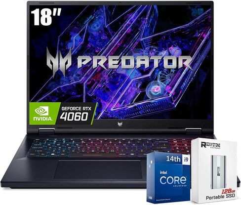 acer Predator Helios Neo 18 Gaming Laptop, Intel 24-Core i9-14900HX, 18" 165Hz WUXGA, GeForce RTX 4060, RGB Backlit Keyboard, Copilot AI Laptop, Windows 11 Home(32GB DDR5|1TB SSD) in Saudi Arabia