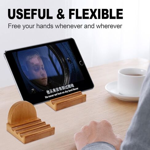 Koqye Wooden Cell Phone Holder, Wooden Smartphone Desk Holder with Anti-Slip Base for All Mobile Phones (Dog) in Saudi Arabia