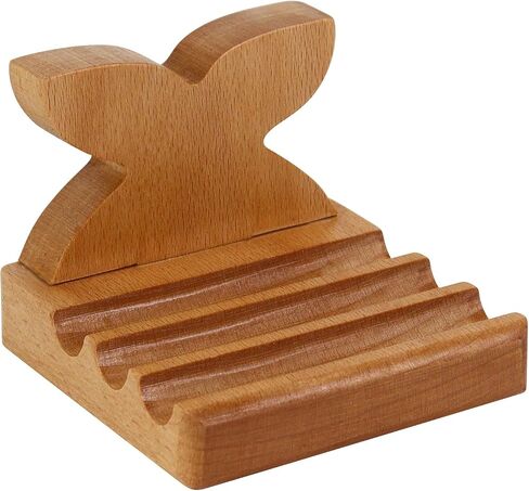 Koqye Wooden Cell Phone Holder, Wooden Smartphone Desk Holder with Anti-Slip Base for All Mobile Phones (Dog) in Saudi Arabia