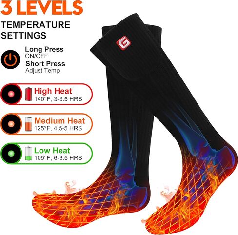 SVPRO جوارب ساخنة للرجال والنساء، جوارب كهربائية قابلة لإعادة الشحن وقابلة للغسل، جوارب تدفئة القدم، جوارب شتوية دافئة للمشي لمسافات طويلة والصيد والتخييم والتزلج والعمل في الهواء الطلق in Kuwait