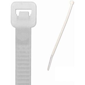 NavePoint 12 Inch Nylon Cable Wire Zip Tie 40 lbs - Natural White 400 Pack Lot Pcs Qty